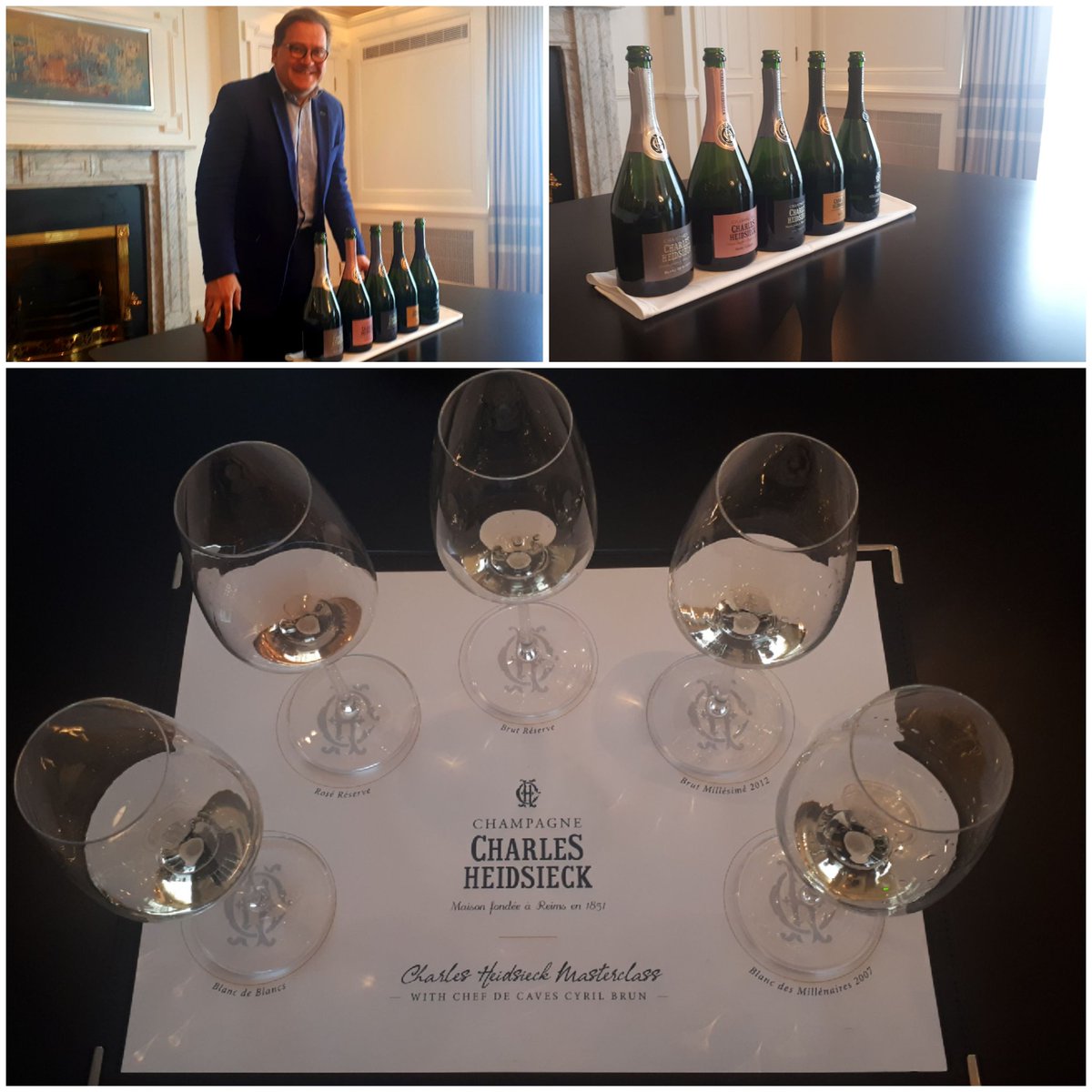 Wonderful morning with Cyril Brun, Chef de Cave at Champagne Charles Heidsieck tasting their range at the Westbury Hotel🍾
