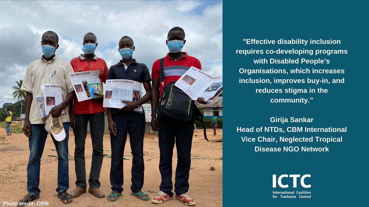 elimin8schisto's tweet photo. People with disabilities must be included in the design, implementation, monitoring &amp; evaluation of health programs, incl. #beatNTDs. Inclusive programming helps address structural barriers &amp; ensure #HealthFor all. #WorldHealthDay https://t.co/ckFdJ0Ejr2 https://t.co/VLloxEznNr