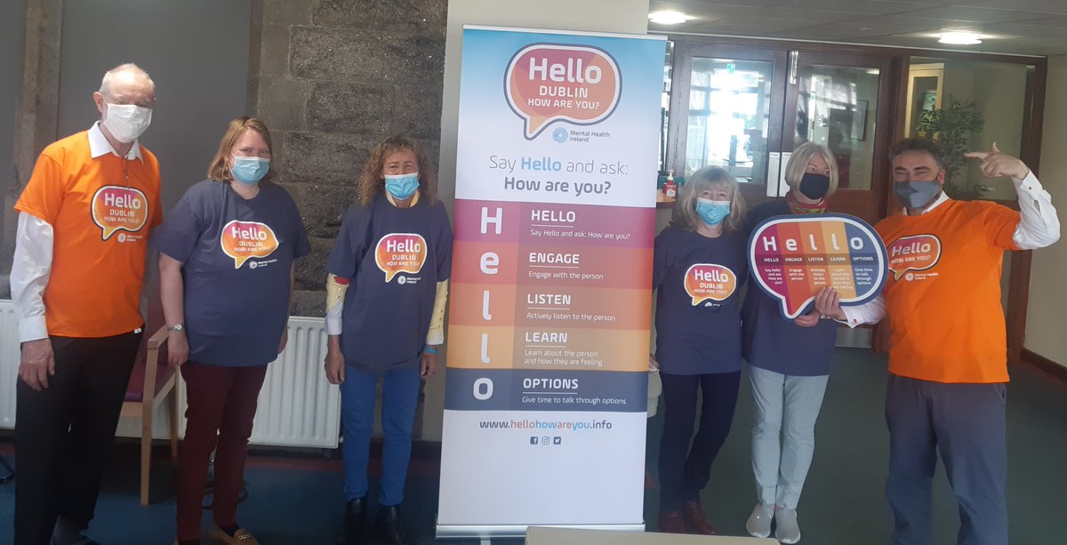 SJOGMHealth's tweet photo. #HelloHowRU. A big thank you to our Consumer & Carer Council who are engaging in the @MentalHealthIrl , How R U?” campaign. This campaign aims to tackle the lack of connection or belonging that people experience by inspiring individuals to ask how others are feeling. https://t.co/xT2KU9lizA