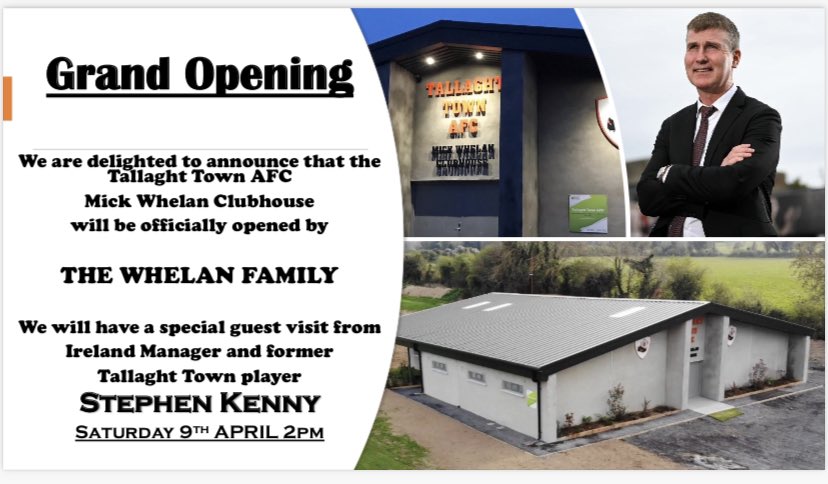 town_afc's tweet photo. Looking forward to the grand opening of our Mick Whelan clubhouse on Saturday. We will have Mick Whelan family, @jackfchambers @tcos1804 @DermotRichards1 and @FAIreland manager Stephen Kenny .. massive day for our club🟠⚫️🟠⚫️🟠 @TheEchoOnline https://t.co/cLfIMd95iB