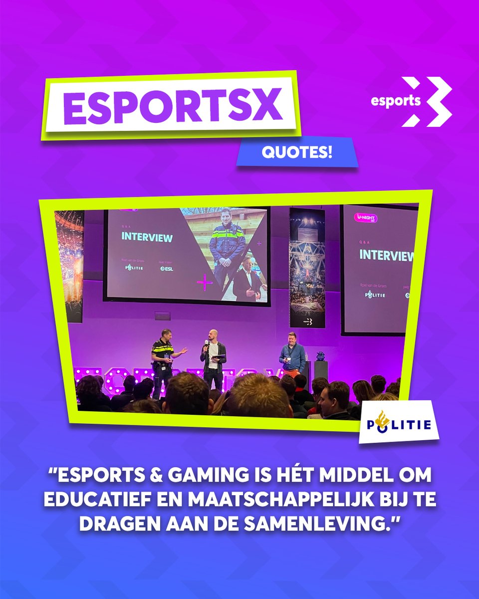 🗣 Roel van de Groes (<a href="/Politie/">Politie Nederland</a>) &amp; @ESLJaap (<a href="/ESLBenelux/">ESL Benelux</a>) nemen je mee in de case U-Night, waarmee zij de Digital Communication Award hebben gewonnen in de categorie 'Best Community Engagement'.

#EsportsX