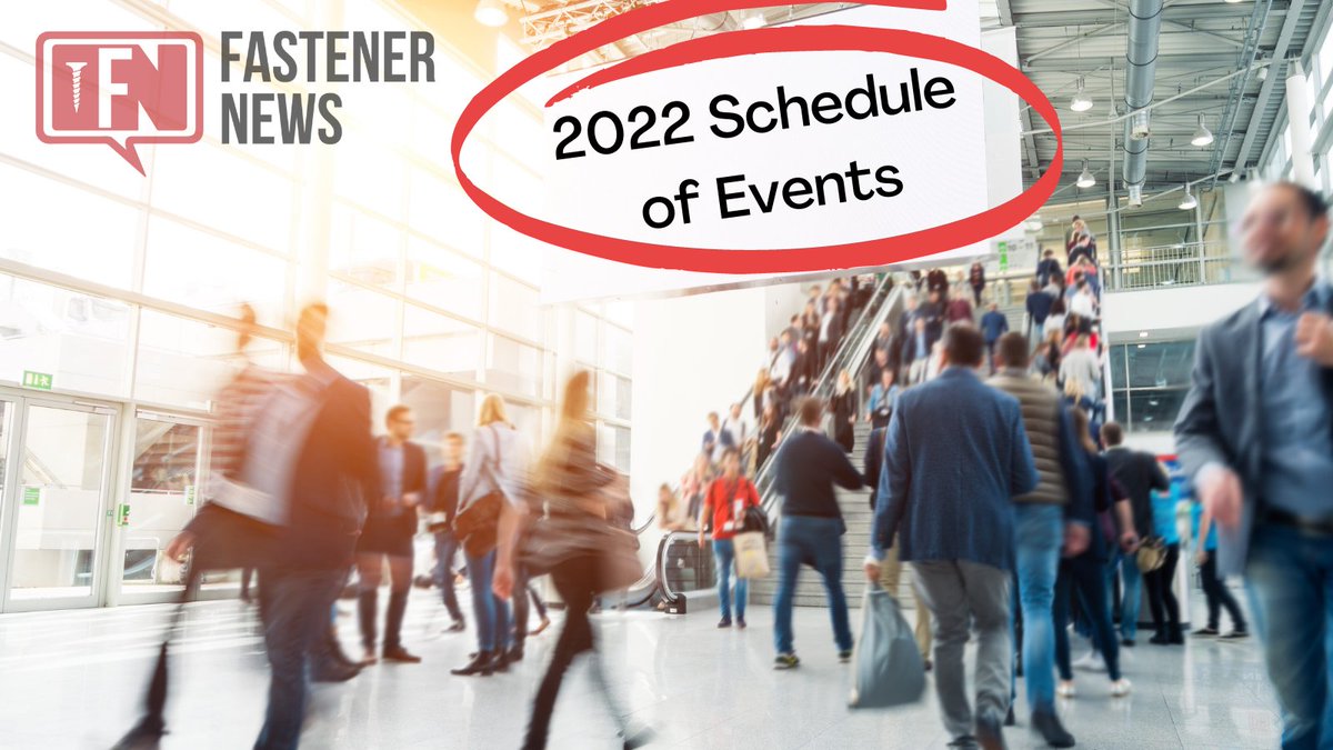 FastenerNews's tweet photo. Stay in tune with all of the industry expos! #FastenerNews Desk provides a regularly updated schedule of industry events. Includes: Fastener Expos, Manufacturing, 3D Printing, Industry Training, Webinars, and more!  

2022 Schedule of Events: https://t.co/TzySPE3Im5

#Fasteners https://t.co/vPcXKcgonE