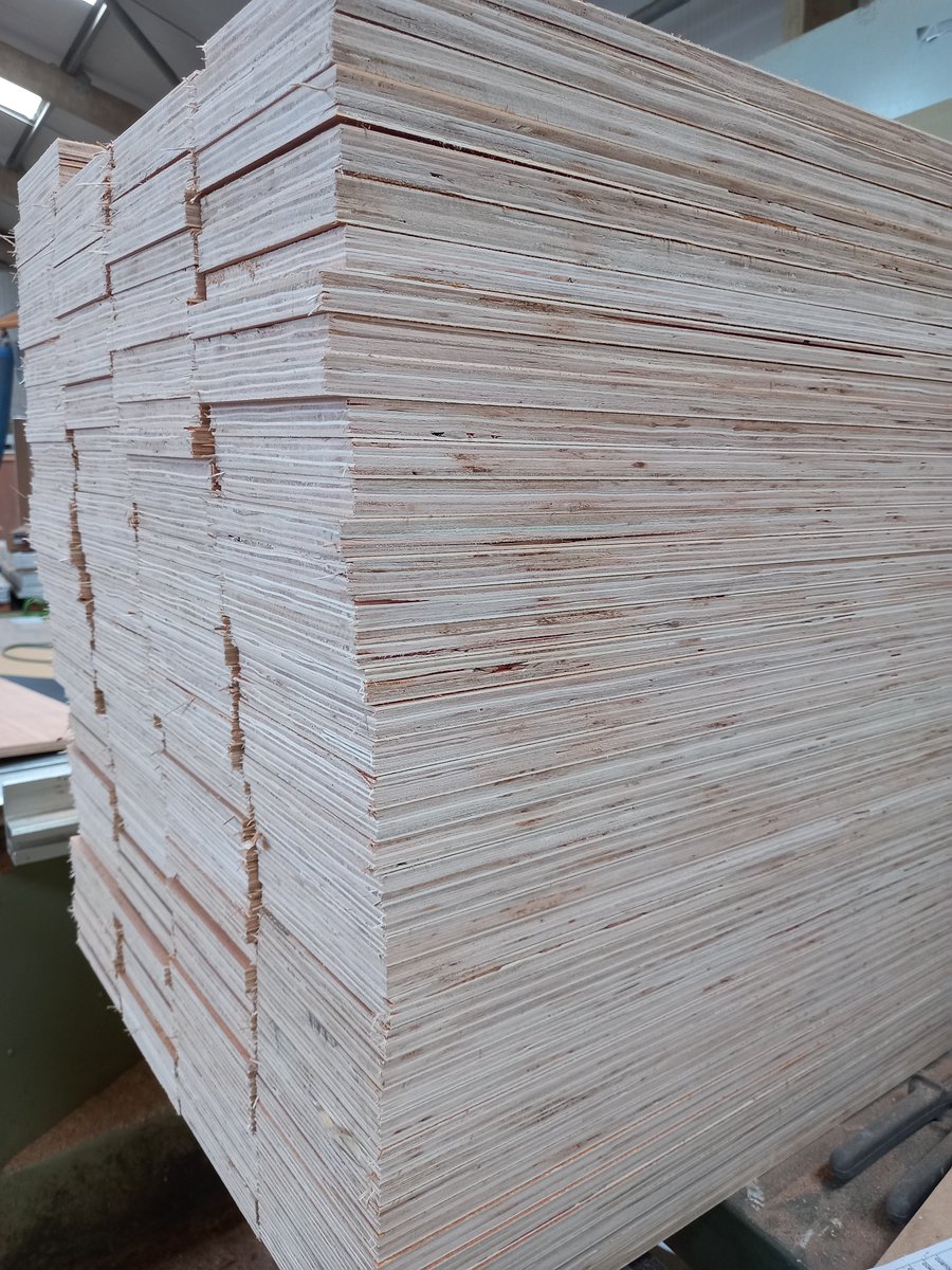 firtreetimber's tweet image. Another #bespoke order is cut and ready for delivery! Fifteen sheets of 18mm #hardwoodply cut to 240 lengths 148 x 1220mm. This is a regular order for a government services client who will use them to construct bird boxes. Whatever your project, contact us first! #joineryworkshop