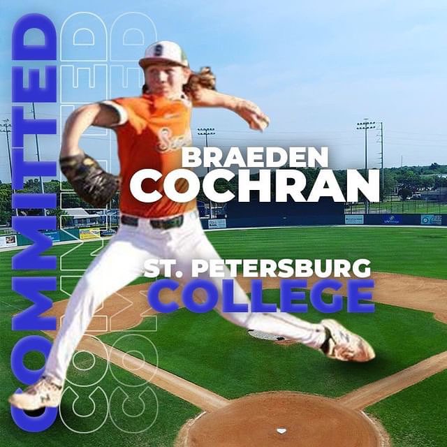 BraedenCochran1's tweet photo. I am excited to announce that I will be furthering my academic and athletic career at St. Petersburg College. Go Titans. @spcbaseball @WarhawksBB #Committed https://t.co/lUEtwWio1c