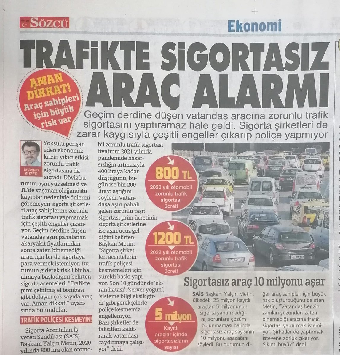 saissendika's tweet photo. Sendika Genel Başkanımız sayın Yalçın Metin in Sözcü gazetesine verdiği demeç ekte yer almaktadır.
@erdogansuzer
@ycmetin
@TSB
@AtillaBenli_
@RHisarciklioglu
#SigortaAcentesizOlmaz
#sais https://t.co/0mqUnAmrMh