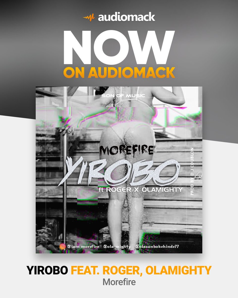 dontdolikewere's tweet photo. 🚨OUT NOW!!!
Download/Stream
“YIROBO” feat Roger x Olamighty
https://t.co/wxMsQiDwXe
#Rewind2017 #LiveStreaming #youtubemusic https://t.co/gF8OU1Mb3w