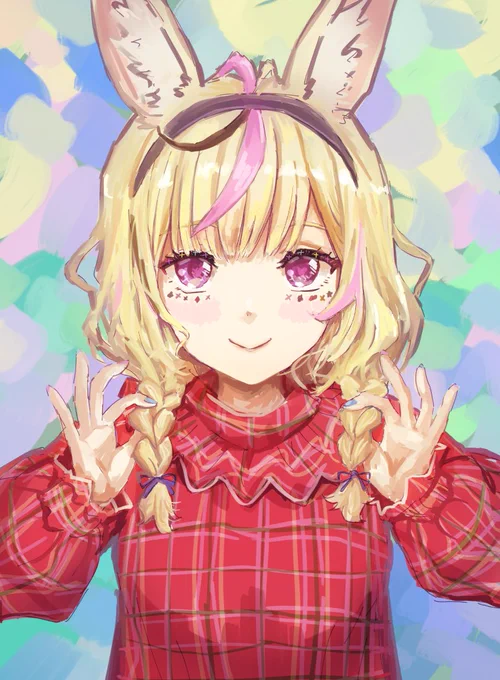 おさげ!!!#絵まる 