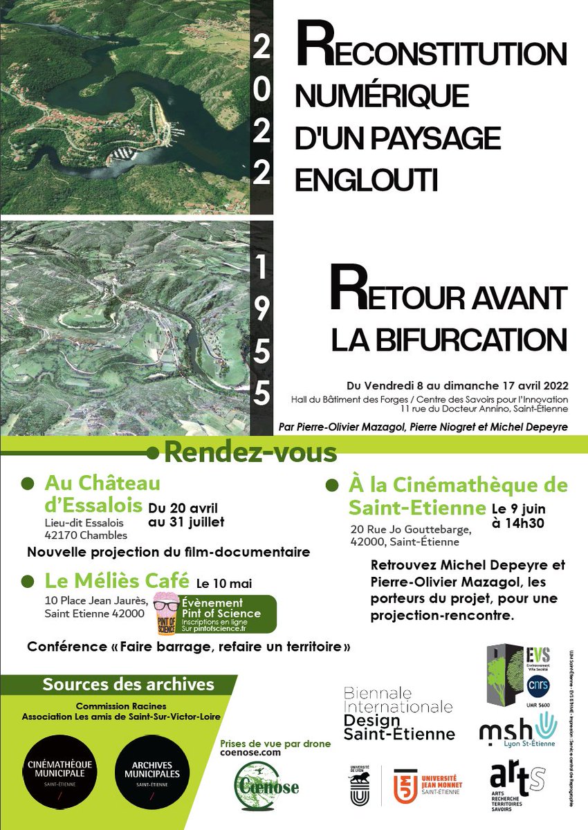 POMazagol's tweet image. #BiennaleDesign2022 #Bifurcations2022 La video de @EVSUMR5600 @Univ_St_Etienne et de @mshlyon avec @projet_arts  est en place dans le Hall du Bâtiment des Forges de l&apos;UJM. Et elle est à découvrir dès demain ! Pour plus d&apos;info : tinyurl.com/5n7578xe