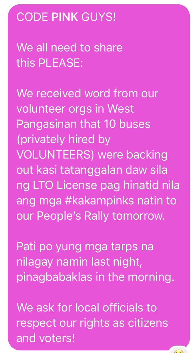 DSLPangasinan's tweet photo. Tulungan po natin ang ating Pangasinan volunteers na makarating sa Pangasinan People’s Rally bukas!!

#PangasinanIsPink
#TalindegPangasinan
#GalilaLeniLa
#LeniKiko2022 
#AngatBuhayLahat https://t.co/eDWqBfNuIU