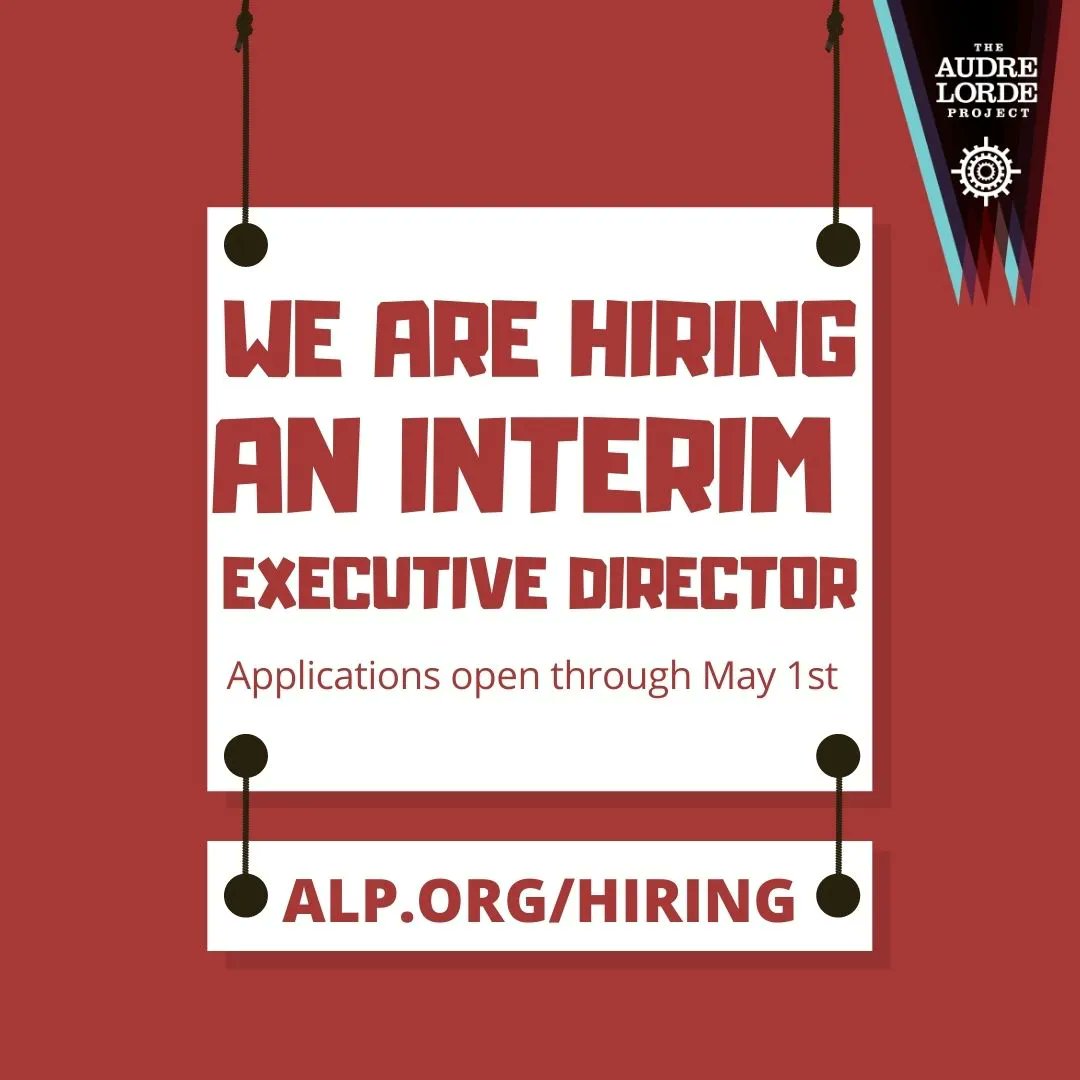 audrelorde's tweet photo. We are #hiring an #InterimExecutiveDirector. Please check out https://t.co/wFnqg1yvY9 for further details and share widely! https://t.co/zQtwJUyfmY