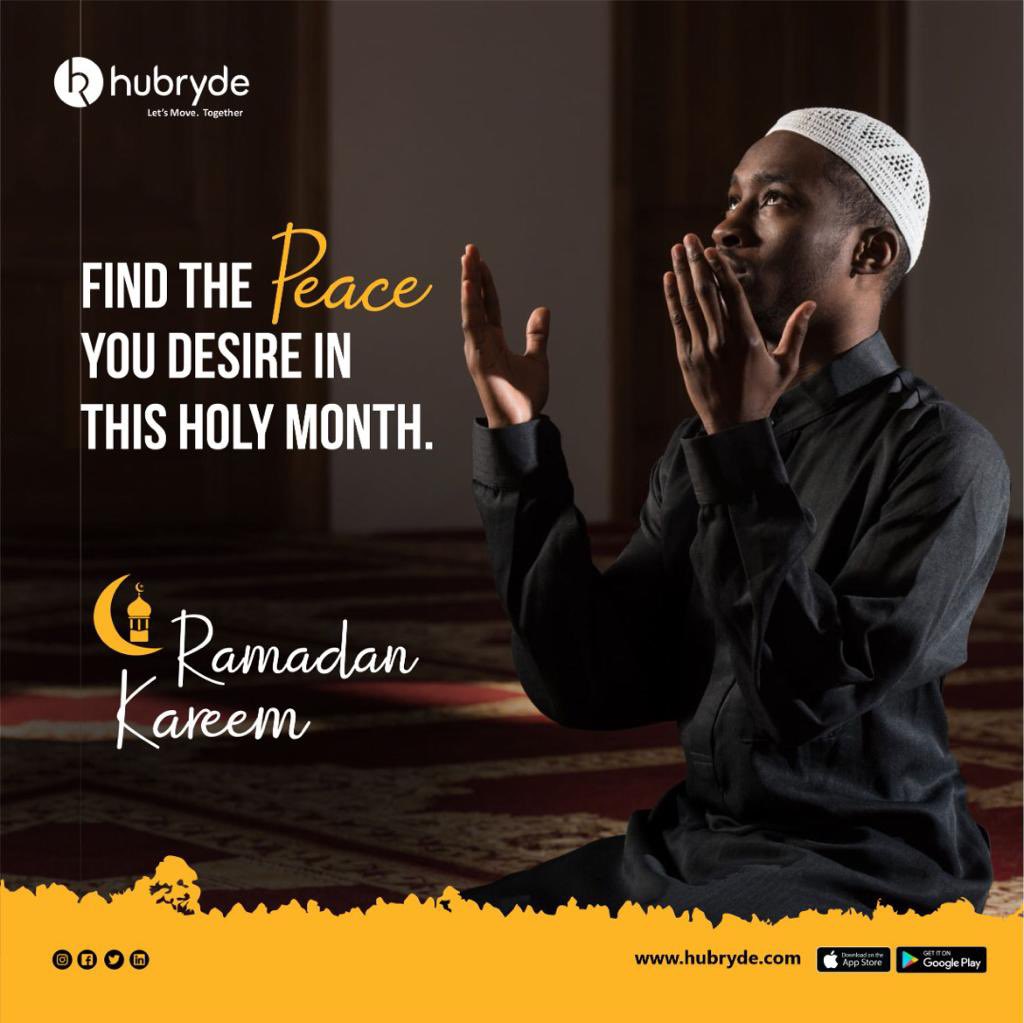 Here’s a time for spiritual connection and engaging more deeply with God. We join our Muslims community in this holy month of Ramadan to pray for a peaceful and prosperous world.

Ramadan Kareem to all Muslim faithfuls and Hubryde commuters.

#Ramadan #RamadanMubarak #Muslims