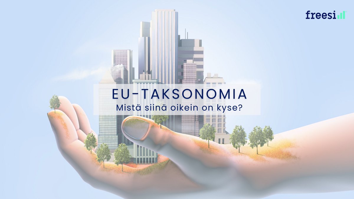 Freesi_Finland's tweet photo. Jos tavoitteenasi on kasvattaa vastuullista liiketoimintaa ja turvata yrityksesi kilpailukyky rahoitusmarkkinoilla, nyt viimeistään olisi aika ottaa taksonomia-asiat haltuun! Lue lisää blogistamme👇
https://t.co/ATWZxzsIGv

#eutaksonomia #esg #vastuullisuus #energiansäästö https://t.co/LX45RzVbIW