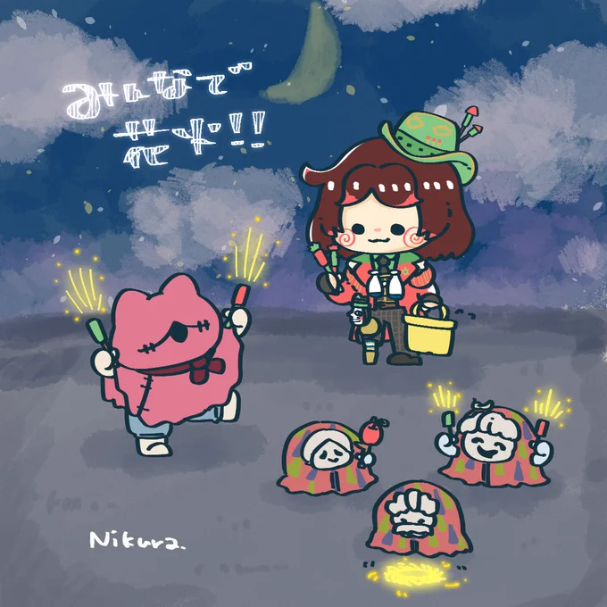 #第五人格
#第五人格イラスト
みんなで花火!! 