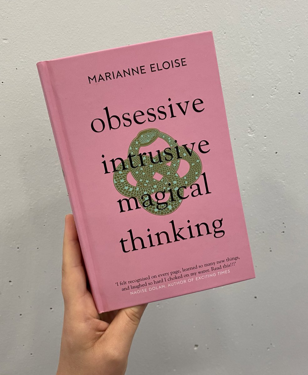 watsonlittle's tweet photo. .@marianne_eloise’s brilliant debut, #ObsessiveIntrusiveMagicalThinking is published today! A beautiful, funny, and relatable essay collection that will be sure to become your next obsession 🐍 Get your copy here: https://t.co/XgYxTMUqs4 https://t.co/PZAtoy2GpE
