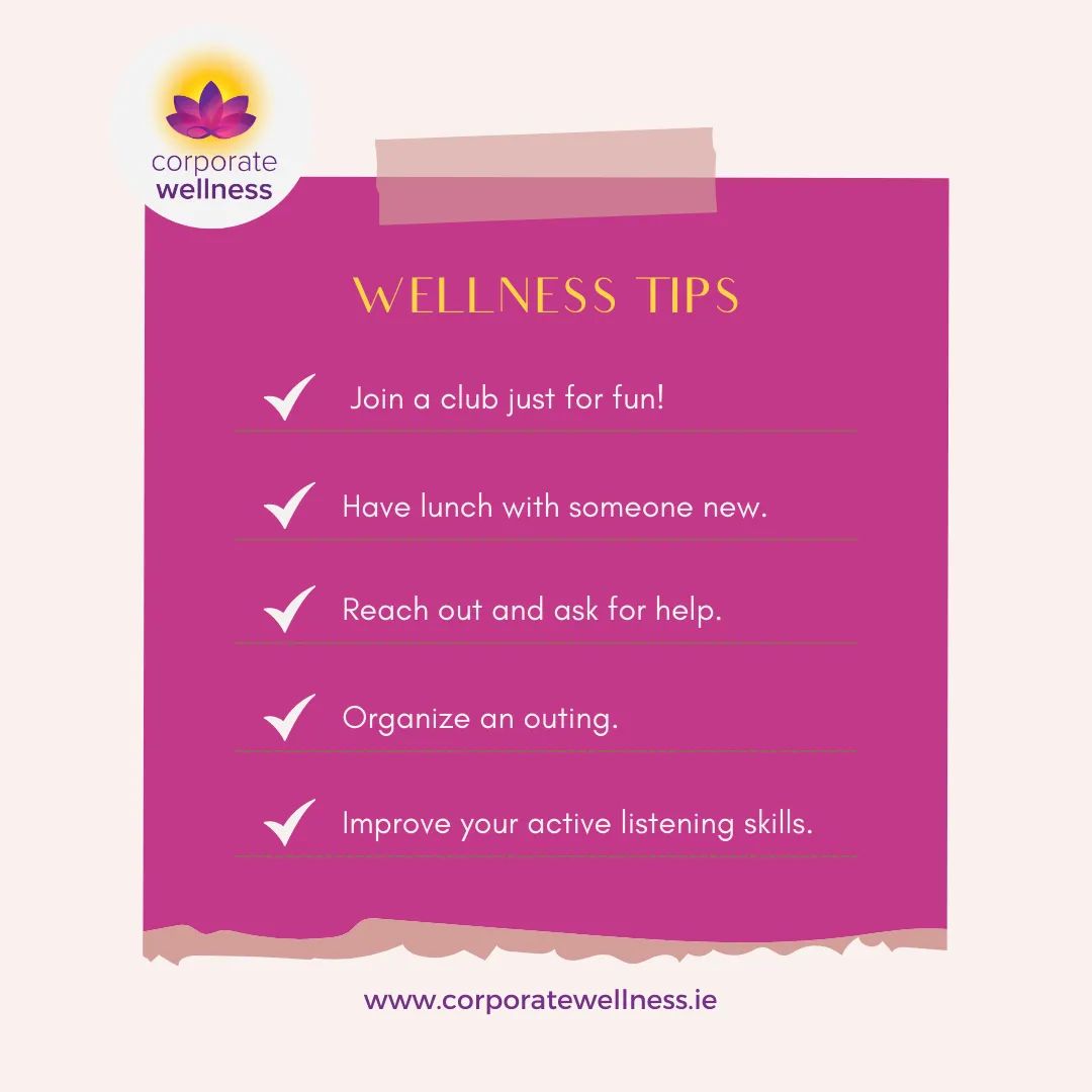 CorpWellIre's tweet photo. 5 Most Common Wellness Tips Our Best Clients Practice.
We talk with Companies &amp; staff all the time about #wellness
Making things simple and doable for everyone is what we love to do for our clients and as part of our talks. 

Comment below if you do any of these 👇 https://t.co/smI0ALOOHX