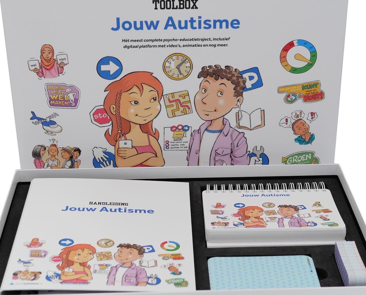 Deze week de Autismeweek: een hele week aandacht voor autisme!
 
Voor JouwAutisme ontwikkelde en produceerde wij de Jouw Autisme ToolBox. Deze box bevat diverse materialen die je kunt inzetten om je eigen traject vorm te geven.
Het materiaal is zorgvuldig ontworpen!
 
#autisme