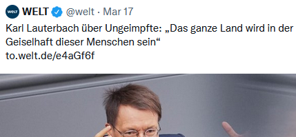Bravo, #Impfpflicht fraktionsübergreifend vom Tisch. Zugleich erschreckend, wie viel an sich strafbare Diffamierung gegenüber Ungeimpften es gab/gibt und wissenschaftlich klarer Erkenntnis zum Trotz.