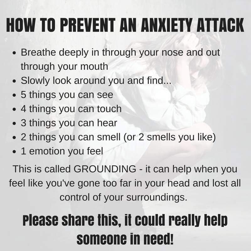 This is an awesome strategy for preventing an anxiety attack! 🙌
📷 Nemeth Counseling