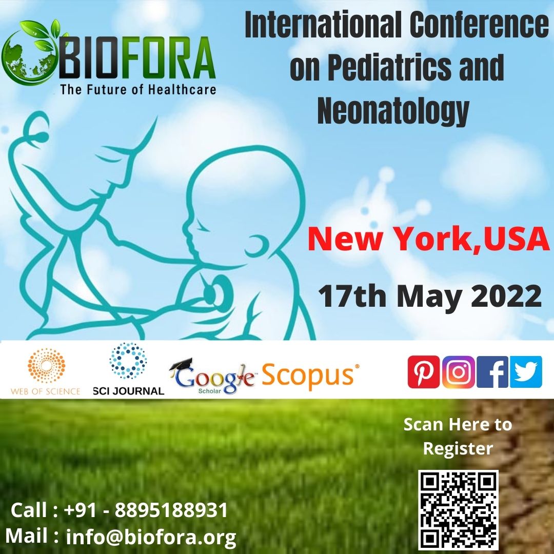 Bioforaconf's tweet photo. International Conference on Pediatrics and Neonatology welcomes you to the New York,United States of America on the 16th - 17th May 2022.
#Biofora gives you an opportunity to maximize your #article visibility.
Conference Link : https://t.co/hZt81c3wtr https://t.co/8GYxxu22Cz