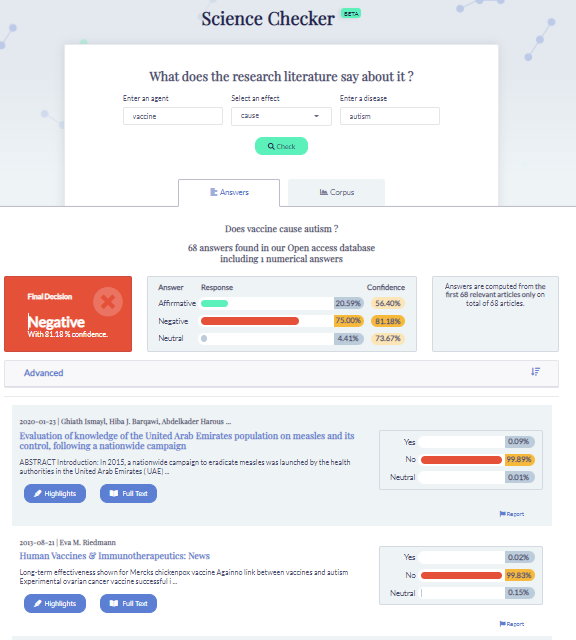 Opscidia's tweet photo. 👨‍⚕️ Aujourd'hui, c'est la Journée mondiale de la santé, l'occasion pour nous de vous parler de notre application qui lutte contre les Fakes News dans le domaine de la Santé !
💡 Notre application s'appelle "Science Checker", elle est gratuite et ouverte à tous. https://t.co/xxVa9ppfJH
