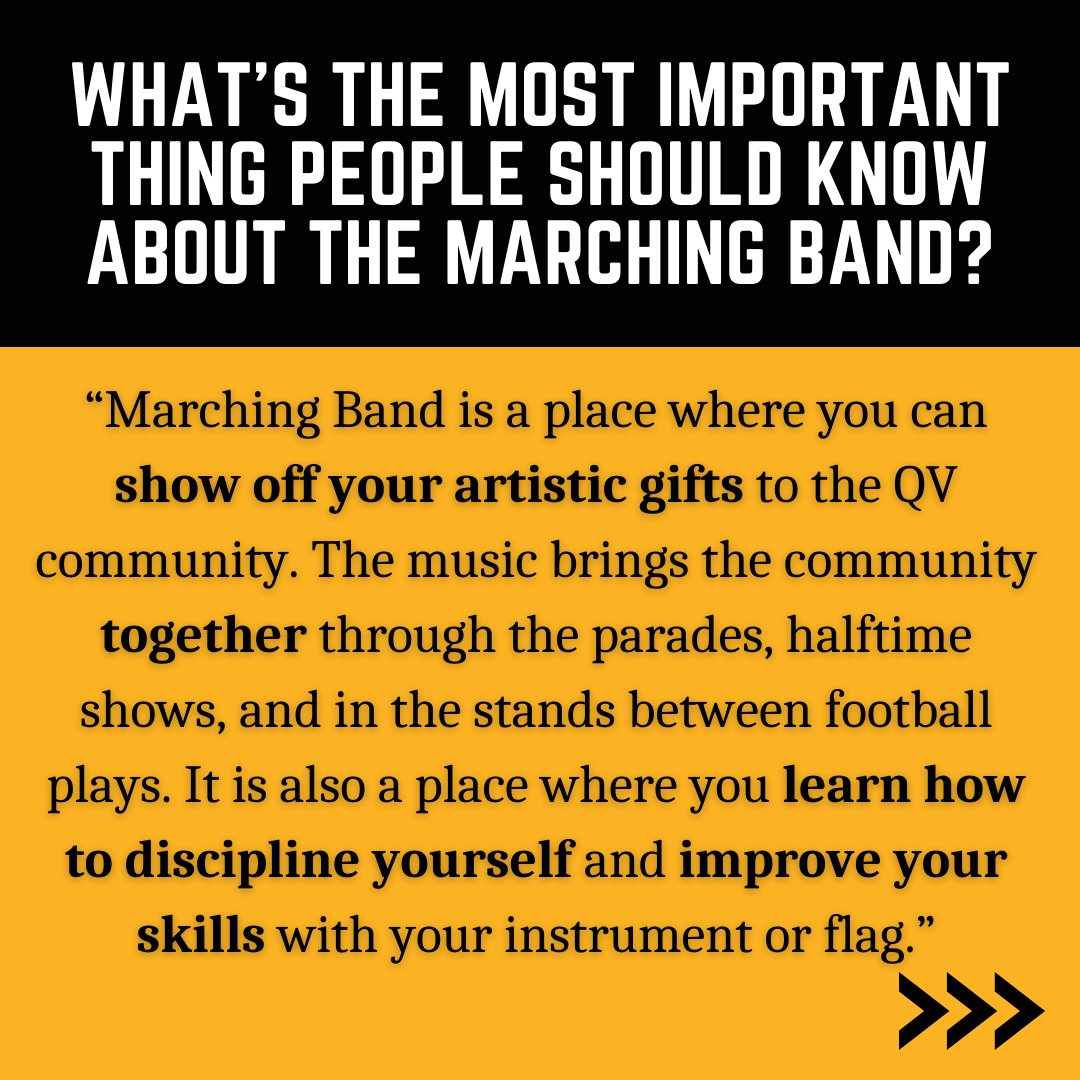QVHSBandOrch's tweet photo. Today's #throwbackthursday in the #whyimarched series is guard member Grace Alverson from the Class of 2015! cc: @graalver https://t.co/VfpNnnjY1U