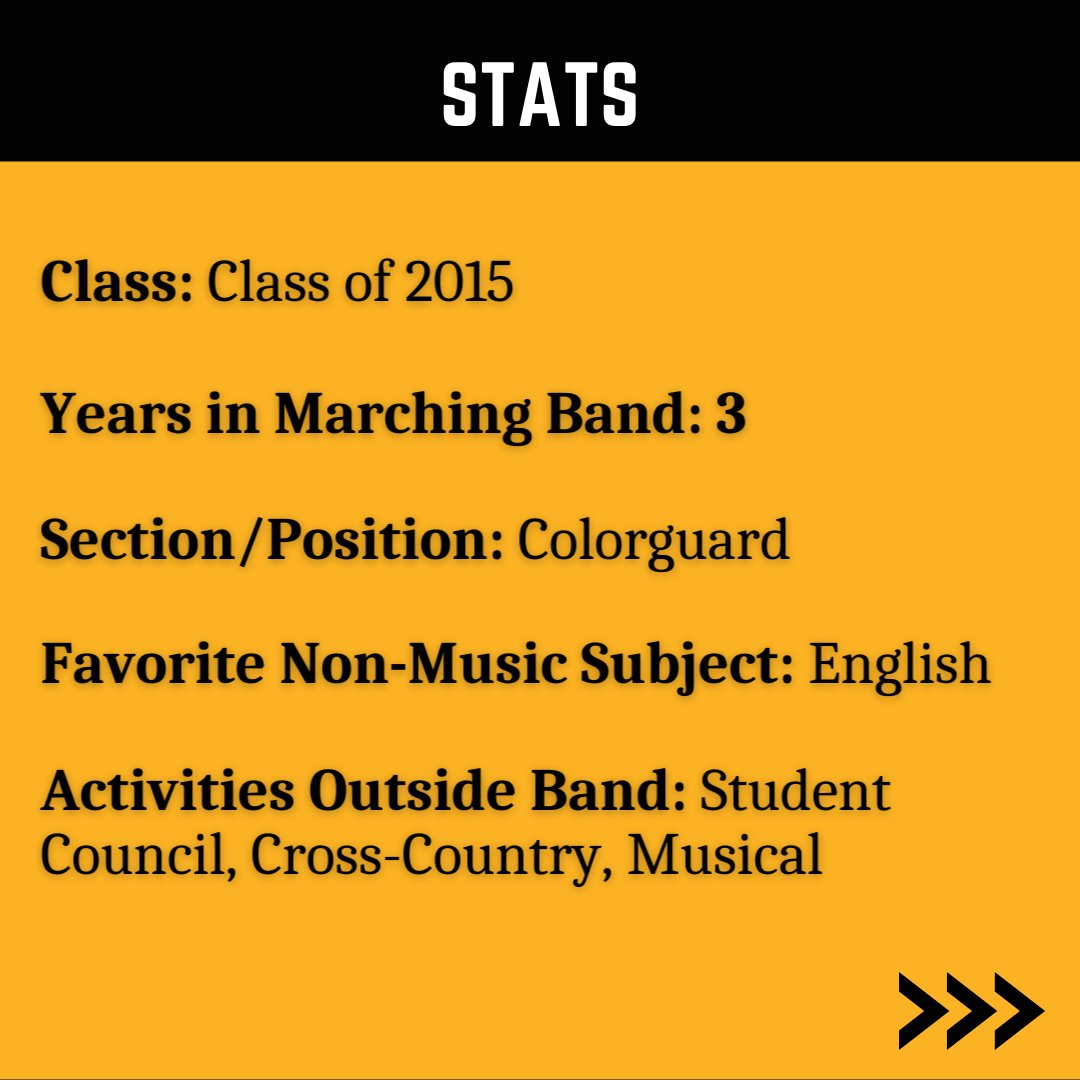 QVHSBandOrch's tweet photo. Today's #throwbackthursday in the #whyimarched series is guard member Grace Alverson from the Class of 2015! cc: @graalver https://t.co/VfpNnnjY1U