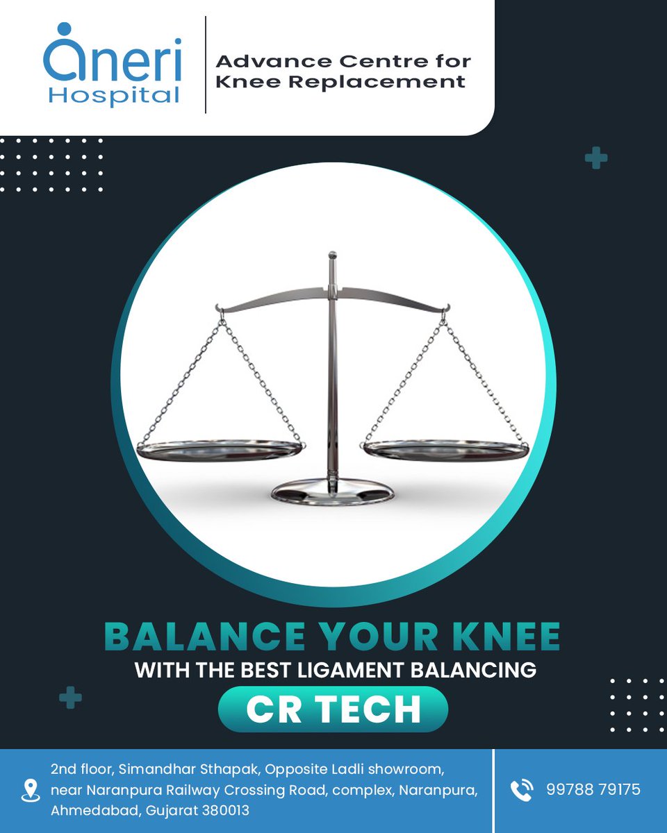 anerihospital's tweet photo. ! ! BALANCE YOUR KNEE WITH THE BEST LIGAMENT BALANCING ! !
CR TECH 

#anerihospital #kneebalancing #jointreplacementsurgery #balance #microplasty #dryakshatshah #drpurvishah #arthroscopysurgeon #Gynaecologist #microplasty #kneepain #daytodaylife #kneereplacement #crtech https://t.co/hrl57CJixw