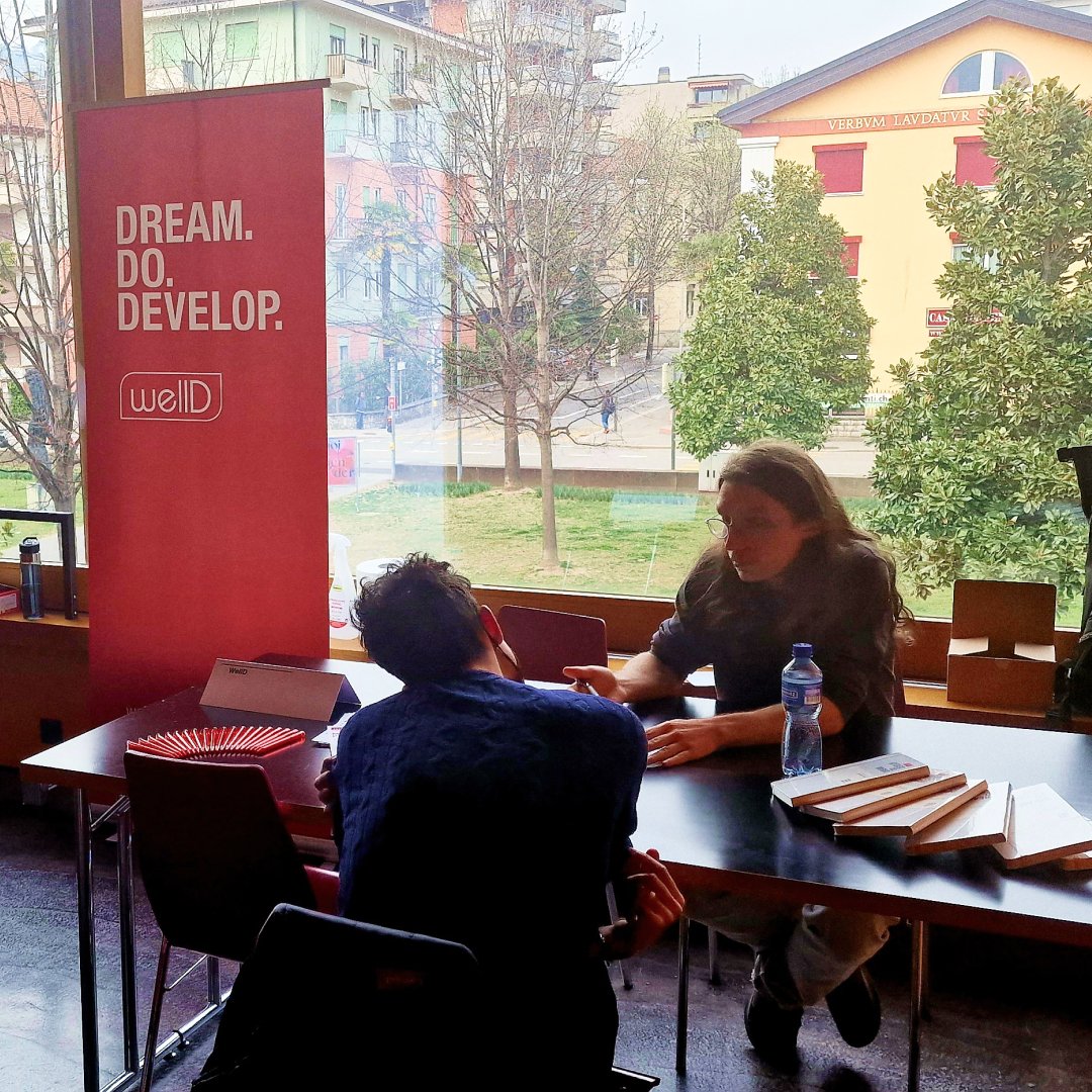 welldofficial's tweet photo. Thanks for coming and submitting us your CVs at our desk at USI Università della Svizzera italiana - The Long Night of Careers.💡💬
#welld #dreamdodevelop #softwarehouse #development #cvcheck #thelongnightofcareers https://t.co/Fh6sRK4Vfq