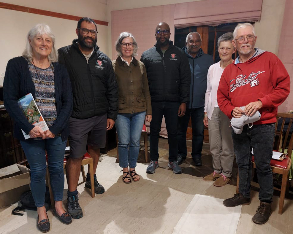 BotSocSA's tweet photo. Our BotSoc Chair Bongani Mnisi and Conservation Manager Rupert Koopman took to the road to visit some of our branches - stopping off to meet the members of the Garden Route Branch in George and the Southern Overberg BotSoc Branch members in Napier. https://t.co/QUbToL8DAi