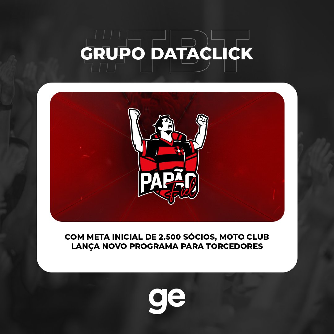 Hoje é dia de TBT - Grupo DataClick na mídia

Moto Clube lança novo programa para torcedores! Juntos com o <a href="/motocluboficial/">Moto Club de São Luís</a>, em fevereiro lançamos o programa de sócio-torcedor, o Papão Fiel. 

Confira a matéria completa: encurtador.com.br/fgqyQ