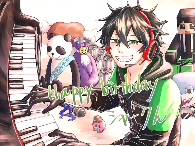 #シャークん誕生祭2022  #しろっぽ
 今年はいっぱい食べてください!!! 