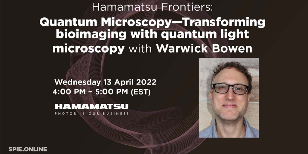 HamamatsuPhoton's tweet photo. Did you know that #quantum correlated light can improve the clarity of #bioimaging beyond other techniques? Join our webinar on 4/13/2022 at 4 PM EST as @BowenWarwick presents “#Quantummicroscopy – transforming bioimaging with quantum light microscopy”.
https://t.co/4brox3Zmn3 https://t.co/romSO304C9
