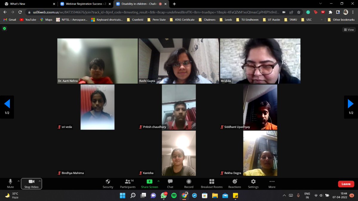 Ilightcomms's tweet photo. Very Insightful session by Dr. Mridula Dua on Disabilities in Children - Challenges and Solutions
#ChildrensRights #WorldHealthDay2022 #EducationForAll #equality #VoiceThatMatters #ILightGlobal https://t.co/K9Db3sl0MJ
