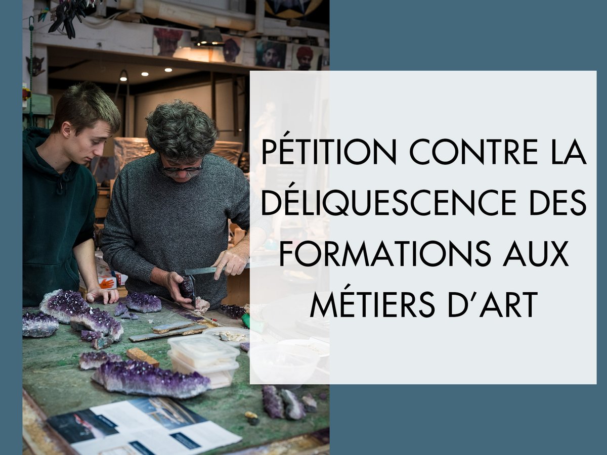 ateliersdart's tweet photo. 🖊 Mobilisons-nous contre la déliquescence des formations aux métiers d’art !

Découvrez, diffusez, signez cette pétition 👉 https://t.co/aDSPOBF3hC 
⬇ [1/4] https://t.co/DueMFQ24H6