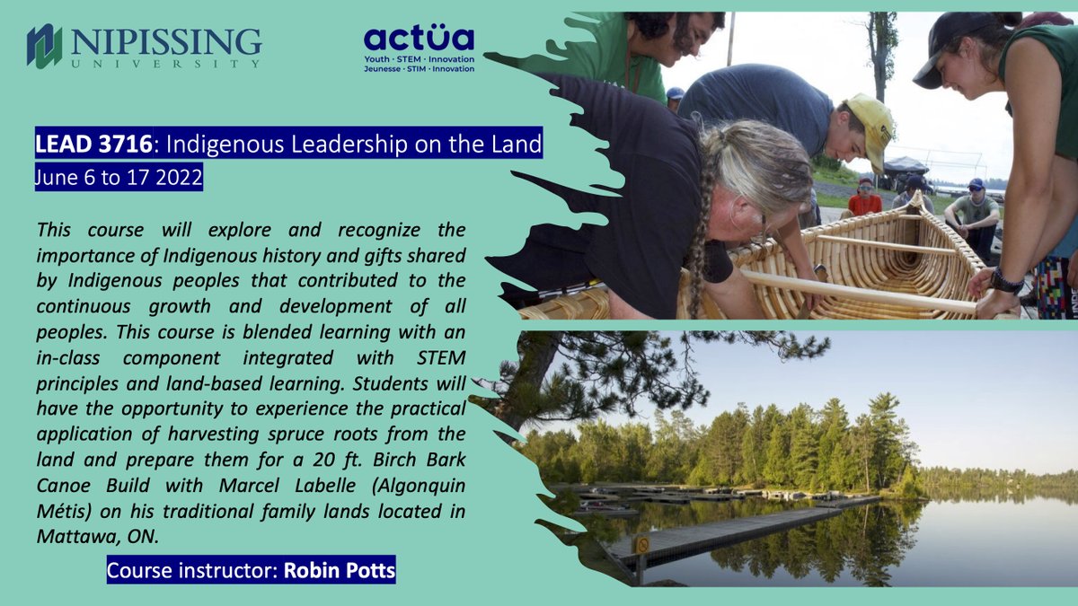 IndigenousNU's tweet photo. Hello Lakers! Are you looking for a summer course to take? If so, look at this great offering! Scroll through the post to learn more. If you have any questions or want more information, send us a DM or check out the contact information listed for Robin &amp; Tyson on the last image! https://t.co/oxK8S7hSxL