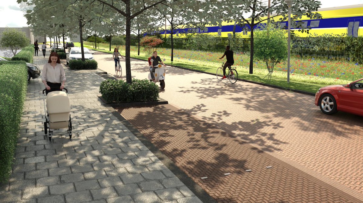 Gemeente_Zwolle's tweet photo. De herinrichting van de #Oosterlaan en #Westerlaan is gestart. In ruim een jaar veranderen de Ooster- en Westerlaan tot een #prettige, #gastvrije en #klimaat-robuuste #groene #verbinding waar het prettig is om te verblijven. @edanker gaf vanochtend #startsein in @spoorzone038 https://t.co/zJJg0IV6w9