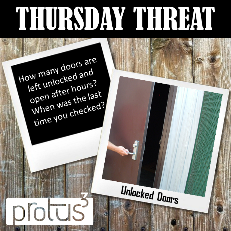 Protus3_RMA's tweet photo. You would be surprised how many open doors we find during security assessments. #securityassessment #unlockeddoors https://t.co/ugJsNNTrcb
