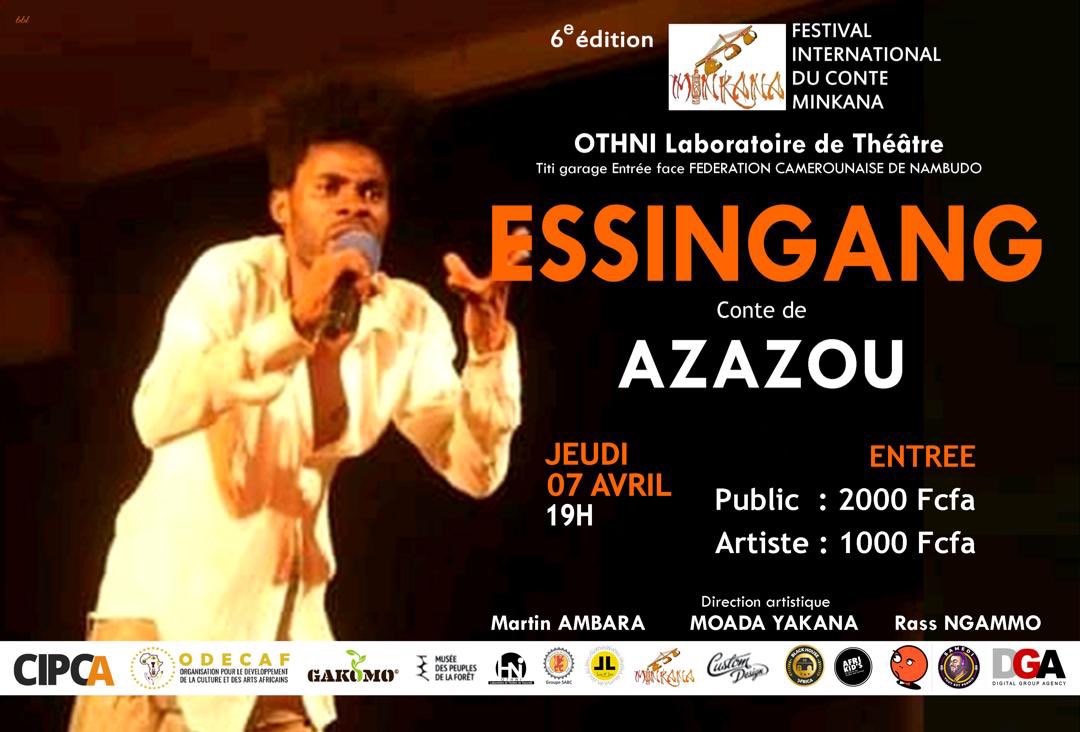Nya_Hendjou's tweet photo. Ce soir, ne ratez pas Show Azazou avec le conte ESSINGANG.
En partenariat avec @odecaf2 et d’autres structures.
« QUE VIVE LE CONTE »
#Odecaf #Minkana #HeritageCulture https://t.co/2uISamZqoN
