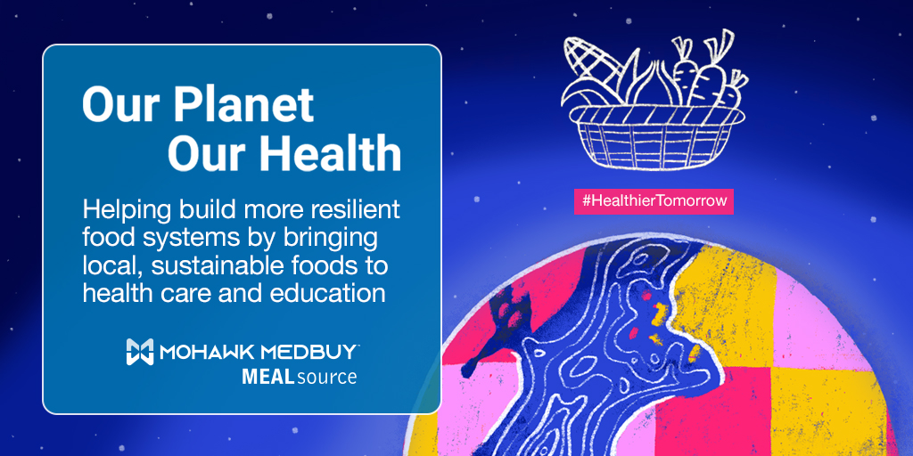 MohawkMedbuy's tweet photo. For #WorldHealthDay 2022, we highlight our MEALsource program, which helps get local food producers involved in the contract process – bringing more sustainable food to the plates of health care patients &amp; school children. #healthcare #hospitals #education https://t.co/TSP0BNJjNk