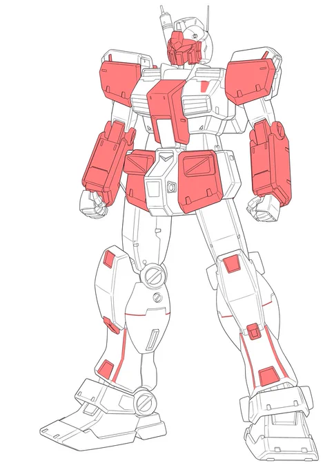 ジム・クゥエル描き終わり。
一度真面目に描いてみたかった0083劇中登場版。
差分と確認用に描いた頭部比較も 