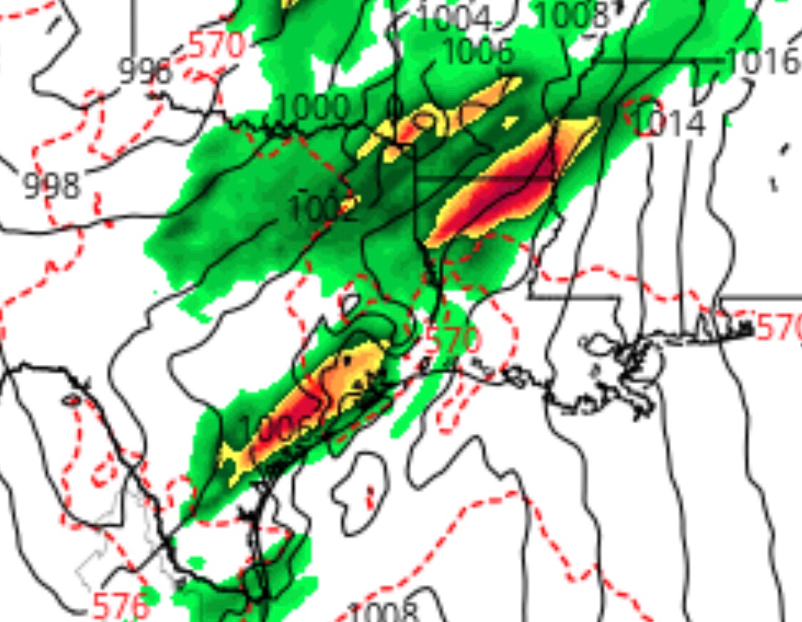 Collin1451's tweet photo. @Radi_WX Yep. I think that’s why they shifted the day 6 outlook a tad south since yesterday. https://t.co/aHsJ98Gx1e