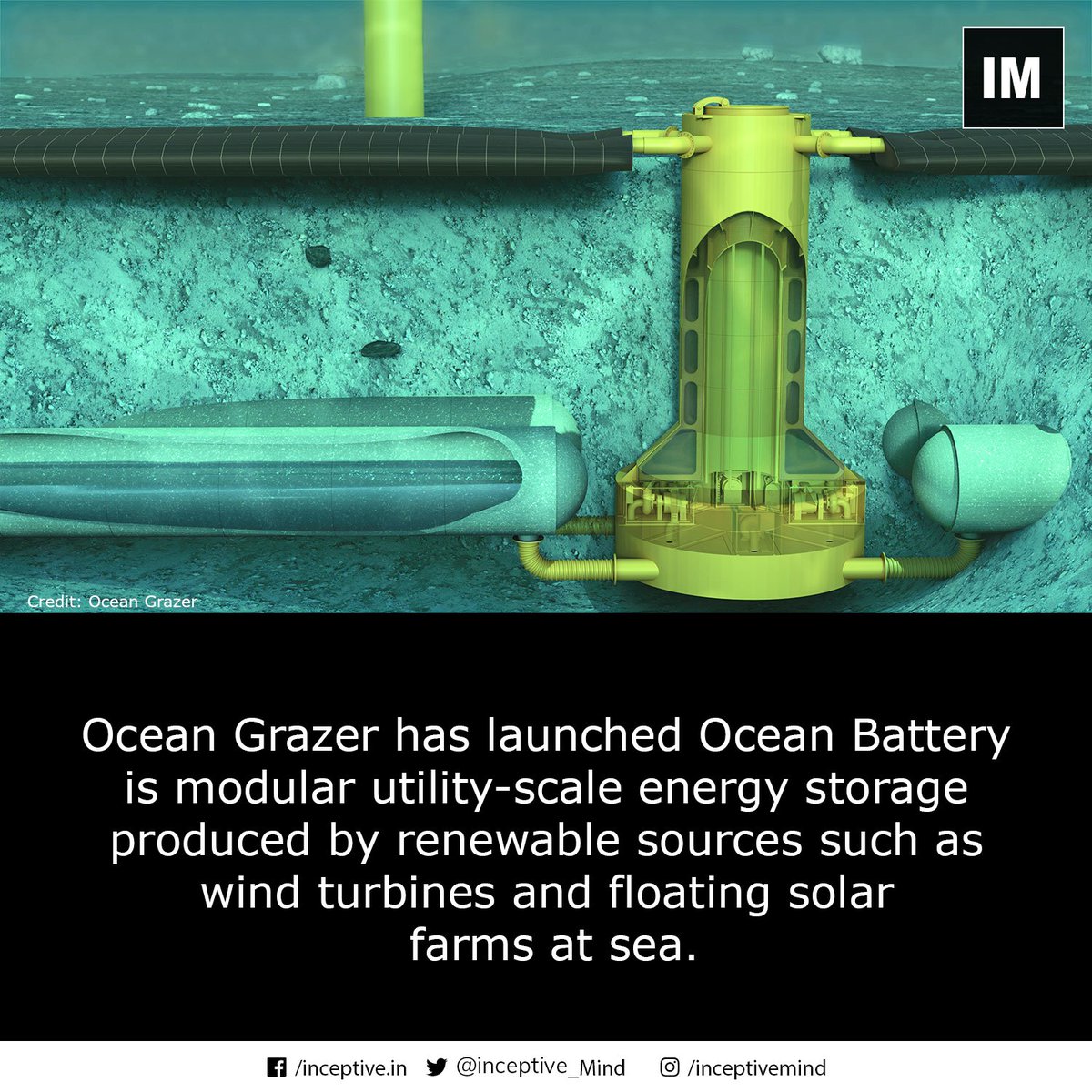 Inceptive_Mind's tweet photo. Ocean Battery, the new utility-scale offshore energy storage.
#oceanbattery #energystorage #oceangrazer #renewableresource #windturbines #floatingsolarfarms #innovation #newinvention #newtechnology #inceptivemind https://t.co/nwI6c6xKw0