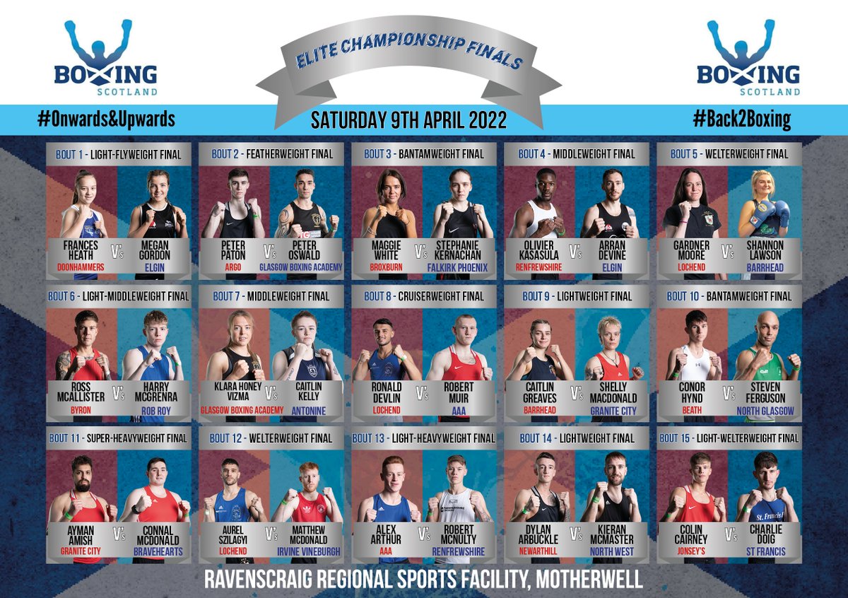 BoxingScotland's tweet photo. Scotland's top amateur boxers are ready to rumble this weekend as they seek to become Scottish Elite champion, in the first Finals held since 2019, after the last two years were cancelled because of the coronavirus pandemic. 

Full story; https://t.co/gdFcFUOlyA

#BoxingScotland https://t.co/kcF3Ew9bww