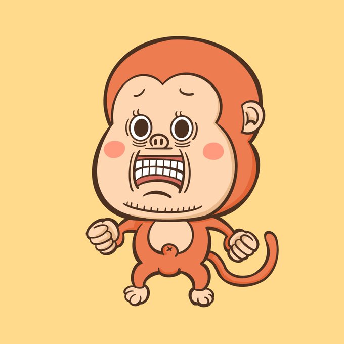 お猿さんのtwitterイラスト検索結果
