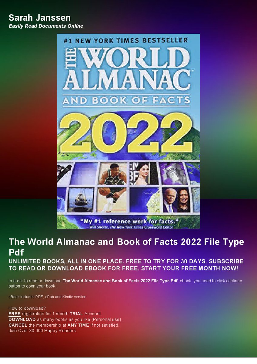 The World Almanac and Book of Facts 2022 Read ebooks / Twitter