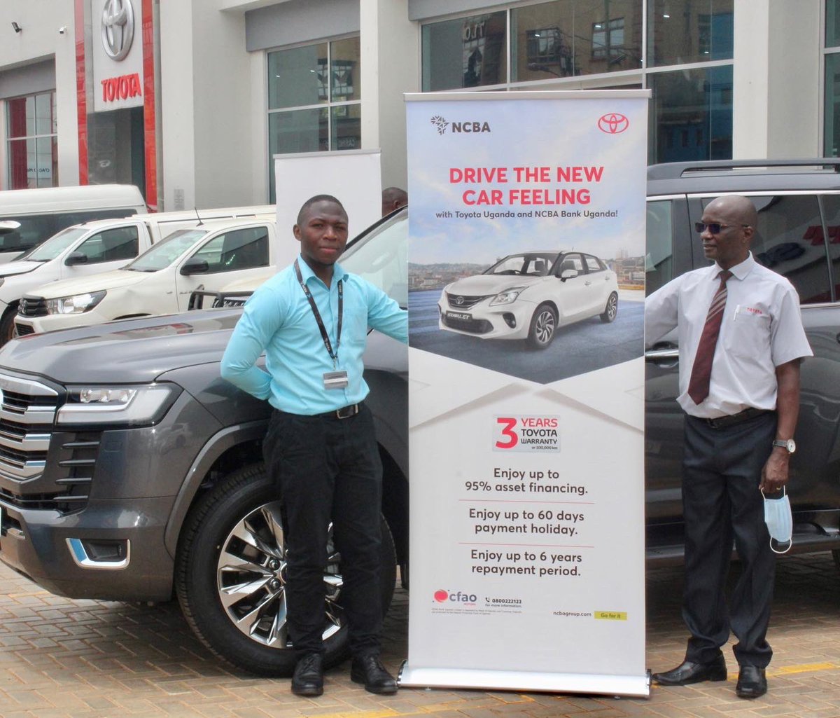 NCBAUganda's tweet photo. It’s your peace of mind that matters to us. We have handed over a brand new LAND CRUISER 300 through our partnership with CFAO motors.
visit: https://t.co/lZzqIwfJEy to apply for Asset financing today. 

Call our toll free number 0800222123 for more information 
#goforit https://t.co/CP141X42Yo