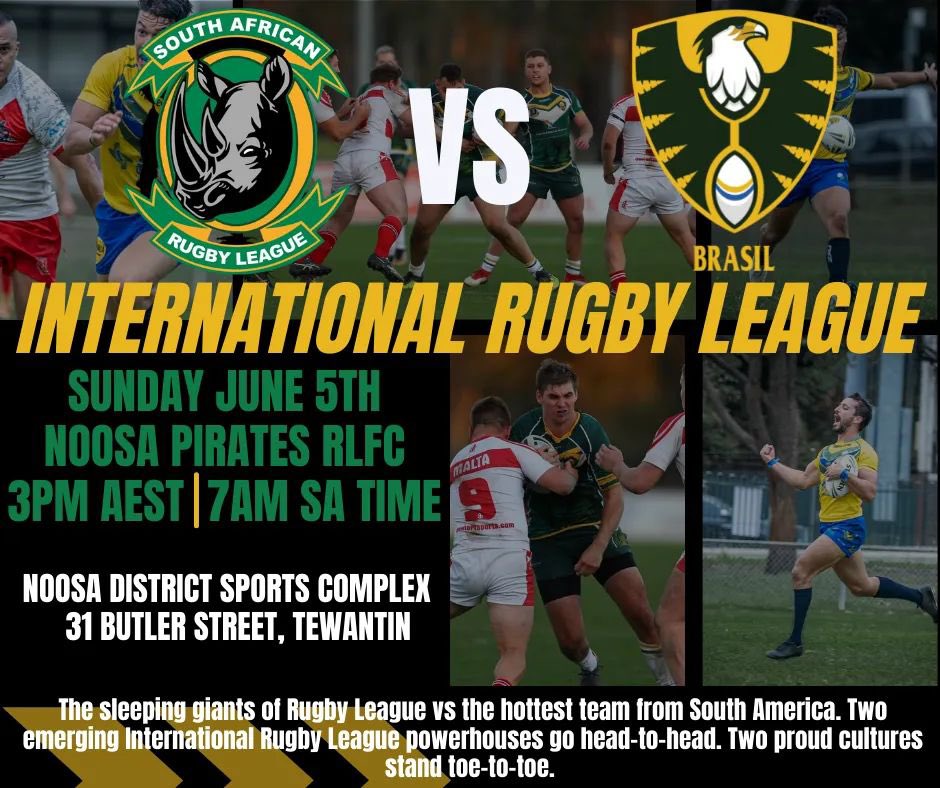 CostoJason's tweet photo. More excitement for @IntRL fans, this time in the Southern Hemisphere with πΏπ¦ v π§π· at @noosa on #Queenslandβs #SunshineCoast on June 5 #RugbyLeague #QRL #Noosa #NoosaPirates #SCGRL #SunshineCoastRugbyLeague #InternationalRugbyLeague https://t.co/JNfFdcdx1t
