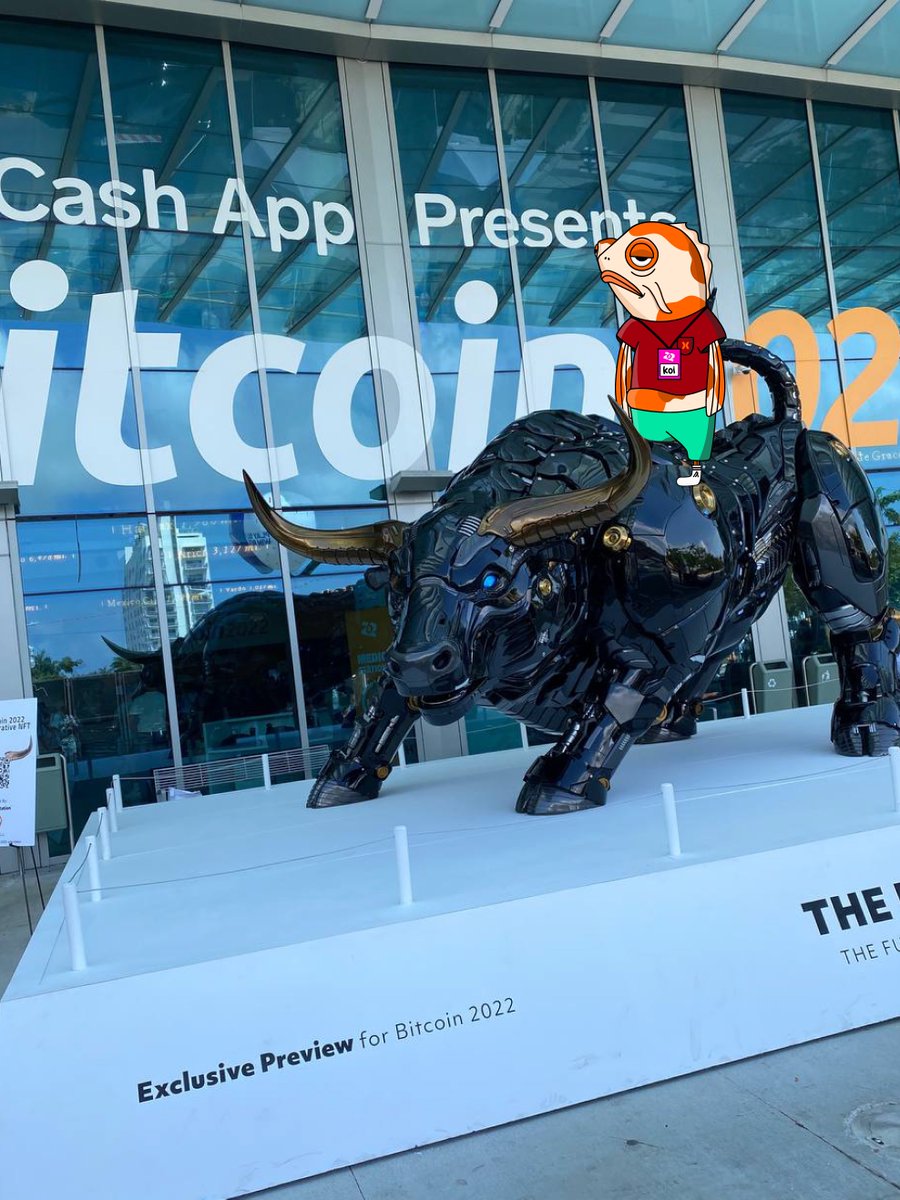 koibanx's tweet photo. Do you think it was a single NFT? 
Today you can also find another, if you find me... 🙄 

#FollowtheKoi #FollowtheKoiFish @TheBitcoinConf https://t.co/WVicmzUV2W