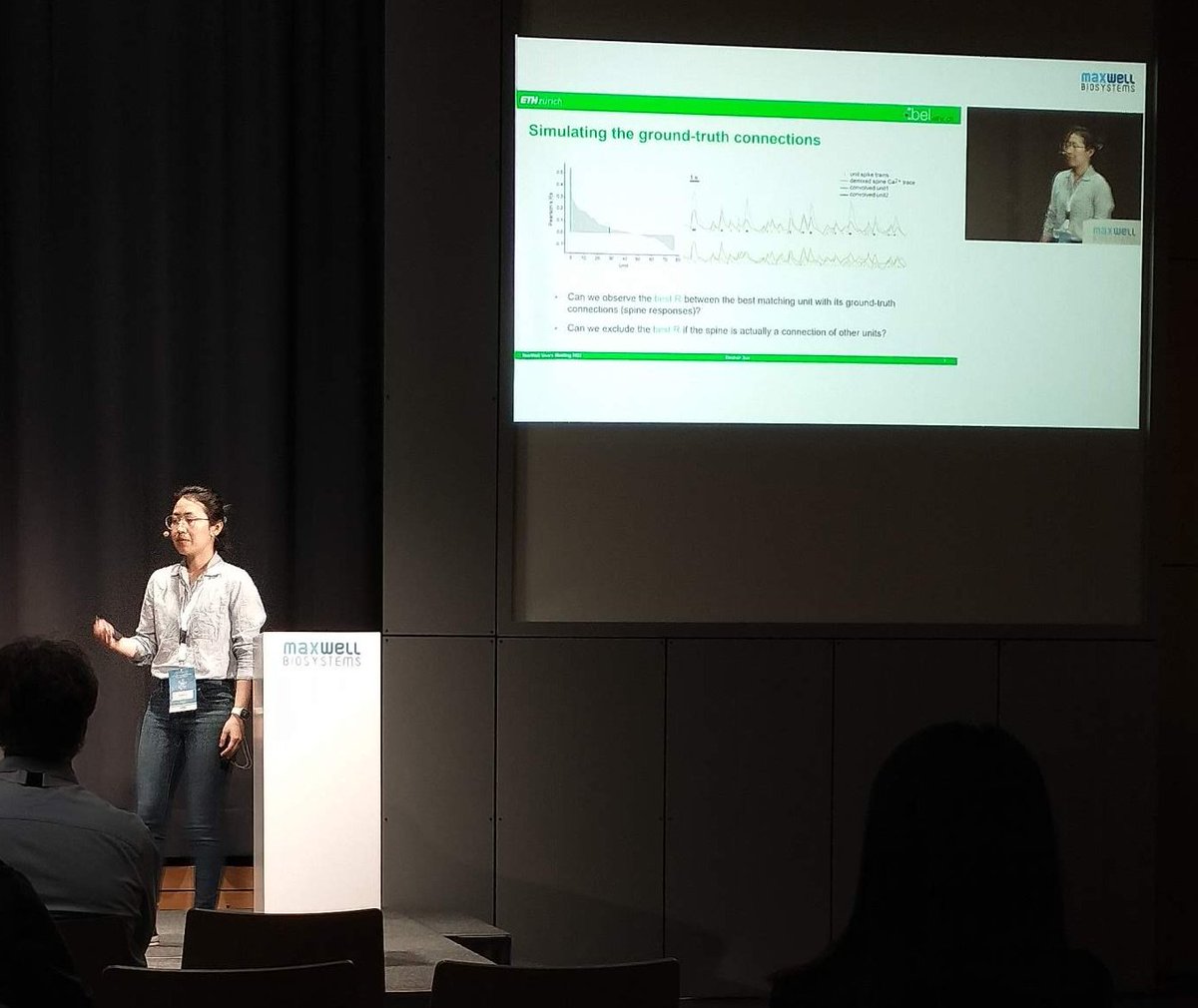 janm101's tweet photo. Great presentation by @xue_xiaohan from @bel_ethz , @ETH_BSSE at @mxwbio #NeuronalNetworksSummit. Correlating presynaptic activity to the calcium signals of postsynaptic spines. Very exciting work!
#Inference #Connectivity #CaImaging https://t.co/URadD2aPZC