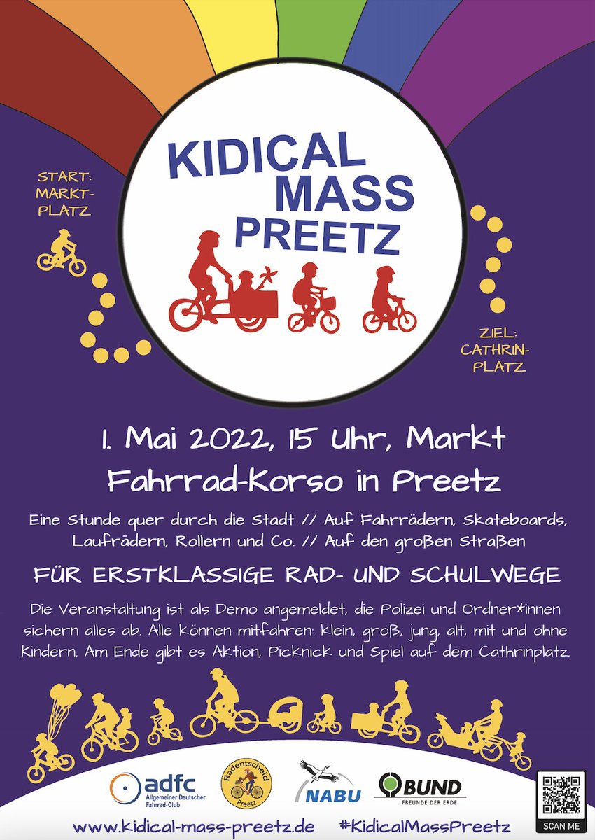 nido009's tweet photo. Der Mai wird ein Monat für kinderfreundliches Radeln!
Liebe Freunde der #kidicalmass - im Mai '22 haben wir gleich 3 Termine  in Kiel und Umland für euch im Angebot:
1.5. - 15Uhr Preetz, Markt
14.5. - Kiel
15.5. -15Uhr Schönkirchen, Schule

also macht die Räder fit! https://t.co/YpzDtqpvYE